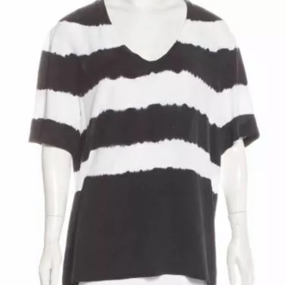 EQUIPMENT Striped Silk Tie Dye Top size Large NEW!